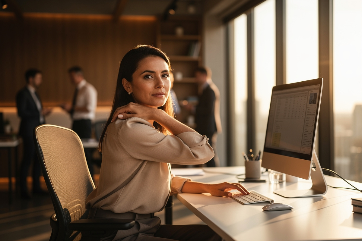 Comment détendre ses trapèzes au bureau sans se faire remarquer